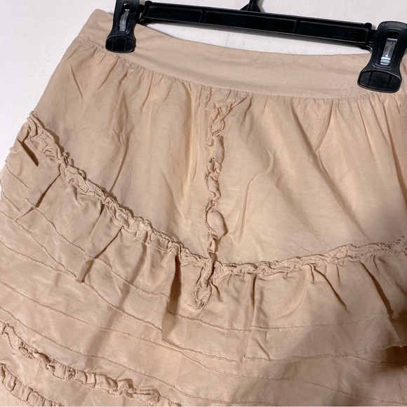C. Luce Nude Blush Ruffle Mini Skirt M - Picture 8 of 15